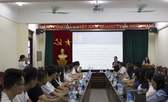 25 sinh viên Đại học Khoa học Kỹ thuật Quảng Tây tham gia chương trình giao lưu văn hóa hè tại Đại học Công nghiệp Hà Nội